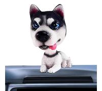 Cane per auto - Ornamento a forma di testa di cane che scuote la testa | figura creativa a bolle ad alta emulazione bambola che scuote per la decorazione della scrivania del veicolo