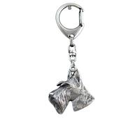 Cane Polacco Niederungshütehund, PON - Portachiavi In Argento Con Cane, Ha