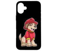 Cane Pompiere Casco Vigili del fuoco Custodia per iPhone 16 Plus