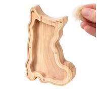 Cane portaoggetti decorativo per capelli in legno, trasparente