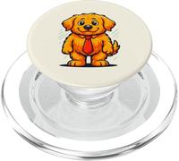 Cane Retriever sorridente che va a lavorare, ama i cani PopSockets PopGrip per MagSafe