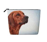 Cane Rhodesian Ridgeback, Borsa per cosmetici in lino sintetico Borsa per trucco Borsa da viaggio portatile