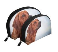 Cane Rhodesian Ridgeback, Borsa per trucco a conchiglia Portamonete da donna Borsa da toilette piccola Borsa per cosmetici 2 pezzi