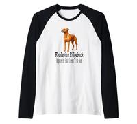 Cane Rhodesian Ridgeback, Motivo «Coraggio nel Cuore» Maglia con Maniche Raglan