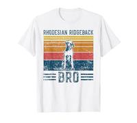 Cane Ridgeback Bro - Vintage Rhodesian Ridgeback Bro Maglietta, Uomo, Bianco, L