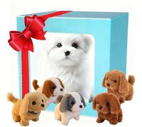 Cane robot, il mio cucciolo robot realistico Cuccioli robotici interattivi Giocattoli elettronici per cani con abbaiare ambulante D