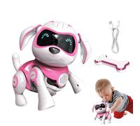 Cane robot intelligente - Cucciolo robot con rilevamento dei gesti compagno interattivo ricaricabile tramite USB, animale elettronico realistico con risposta tattile | Intrattenimento di danza cantata