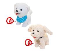 Cane Robot - Peluche 27x21x13 Cm | Giocattolo Di Peluche Con Passeggiate Ripete Parole, Parla, Ha La Lingua, Compagno Di Bambini, Gioco Interattivo, Esperienza Di Apprendimento, Cucciolo Elettronico |