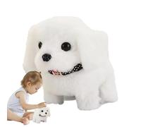Cane Robot Peluche Cammina, abbaia e scodinzola con suoni e movimenti | Cucciolo Robot Interattivo Realistico Peluche Cane Giocattolo Giocattolo Cane Imbottito Elettronico Interattivo R