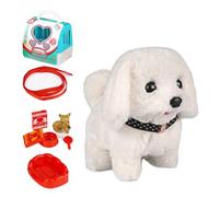 Cane robotico realistico, cane robotico - Cucciolo di robot dall'aspetto reale - Animale di peluche peluche elettronico interattivo per camminare, abbaiare, scodinzolare la coda per bambini e adulti