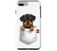 Cane Rottweiler in tasca che sbircia cucciolo di cane carino Custodia per iPhone 7 Plus/8 Plus