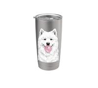 Cane Samoiedo che soffia Bubblegum Bubble Cute Pet Bicchiere termico in acciaio inox doppia parete