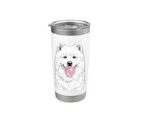 Cane Samoiedo che soffia Bubblegum Bubble Cute Pet Bicchiere termico in acciaio inox doppia parete