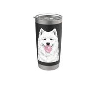 Cane Samoiedo che soffia Bubblegum Bubble Cute Pet Bicchiere termico in acciaio inox doppia parete