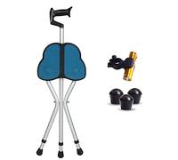 Cane Seat T-Handle Alluminio Leggero Regolabile Altezza Cane con Sedile a Tre Gambe per Anziani Disabili Aiuto Viaggio