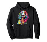 Cane Setter Inglese colorato Acquerello Felpa con Cappuccio