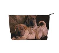 Cane Shar Pei, Borsa per cosmetici in velluto a coste Borsa per il trucco Borsa da viaggio portatile