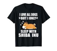 Cane Shiba Inu Amo Tutti I Cani Ma Dormo Solo con Shiba Maglietta