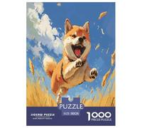 Cane Shiba Inu carino Per Adulti Puzzle 1000 Pezzi Animale Jigsaw Gioco Education Decorazione Interna Unica Per Gioco Familiare Regalo Per Amore E Amico Stress Relief 38x26cm/1000pcs
