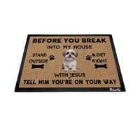 Cane Shih Tzu Tappetini Porta Dingresso Facile Da Pulire Tappetino Da Bagno Divertenti Zerbino Di Benvenuto Per Soggiorno Camera Letto Balcone 40X60 Cm