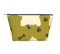 Cane Silhouette West Highland Animale Ovest, Borsa da toilette Borsa per trucco Borsa per cosmetici Borsa da toilette da viaggio portatile