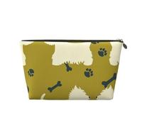 Cane Silhouette West Highland Animale Ovest, Borsa per il trucco Borsa per cosmetici Borsa da toilette da viaggio portatile Borsa da toilette