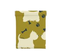 Cane Silhouette West Highland Animale Ovest, Spremere il portafoglio superiore da donna Borsa portaoggetti Piccola portamonete Portamonete