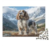 Cane Simpatico Gioco Educativo Puzzle Cocker Spaniel nella Neve per Adulti e Ragazzi Età 12 Anni In Su 52x38cm/1000 pezzi