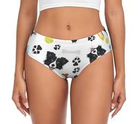 Cane Sorridente Border Collie, Slip di Supporto da Donna, Comodi e Morbidi, Biancheria Intima per Donna