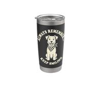 Cane sorridente Ricorda sempre Keep Smiling Design Bicchiere termico in acciaio inox doppia parete