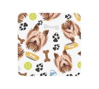 Cane sorridente Yorkshire Terrier, adesivi magnetici per frigorifero in acrilico, magneti per lavagna bianca per la decorazione di cucina e mobili.,Piazza