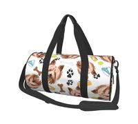 Cane sorridente Yorkshire Terrier, Borsone da viaggio di grande capacità Borsa rotonda Borsa da viaggio sportiva Borsa da viaggio Borsa da fitness