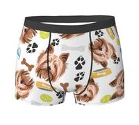 Cane Sorridente Yorkshire Terrier, Slip Boxer da Uomo Comodi e Morbidi, Elasticizzati