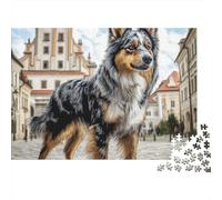 Cane Strada Puzzle 1000 Pezzi Puzzle per Adulti Architettura Urbana Puzzle per Famiglia Relax Casa 70x50cm/1000pcs