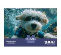 Cane Subacqueo Puzzle 1000 Pezzi Carta per Adulti Scena Subacquea Gioco di Puzzle 1000 Pezzi Relax Decorazione Regalo 70x50cm/1000pcs 70x50cm/1000pcs