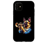 Cane Suona Tromba Abito Elegante Custodia per iPhone 11