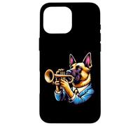 Cane Suona Tromba Abito Elegante Custodia per iPhone 16 Pro Max