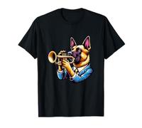 Cane Suona Tromba Abito Elegante Maglietta