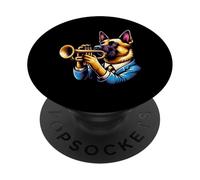 Cane Suona Tromba Abito Elegante PopSockets PopGrip Adesivo