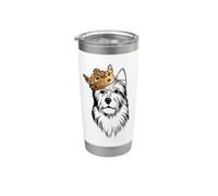 Cane terrier australiano con corona Bicchiere termico in acciaio inox doppia parete