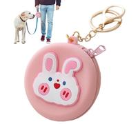 Cane Trattare Pouch Silicon - Animale domestico con chiusura lampo | Supporto riutilizzabile per il trattamento del cane con portachiavi, contenitore per snack in tasca, per camminare, viaggi