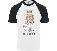 Cane " Trust Me " Im A Dogctor Doctor Veterinario Divertente DA UOMO S/S