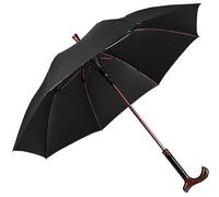 Cane Umbrella 2-in-1 Walking Stick with Non-Slip Rubber Tip for Safety | Bastone da Passeggio con Ombrello Integrato e Punta Antiscivolo per Supporto Sicuro Sotto la Pioggia