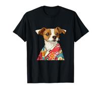 Cane vestito di kimono che porta il divertimento per gli appassionati di vestiti giapponesi Maglietta