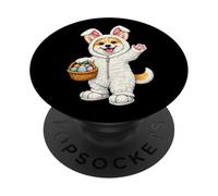 Cane Welsh Corgi come coniglietto pasquale divertente e carino per ragazzi e ragazze e bambini PopSockets PopGrip Adesivo