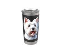 Cane West Highland White Terrier Bicchiere termico in acciaio inox doppia parete