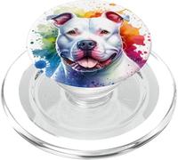 Cane White Pitbull Staffy American Staffordshire Terrier PopSockets PopGrip per MagSafe