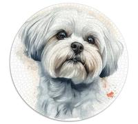 Cane Xishi1000 Pezzi Puzzle Rotondo AnimaliPuzzle Classico Bel Regalo Per Amici Di Famiglia Edugattoivo Per Adulti, Regali Difficile1000 pezzi (67.5x67.5cm)