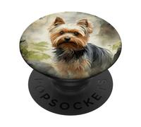 Cane Yorkie Acquerello Natura Yorkshire Terrier Cane PopSockets PopGrip Intercambiabile