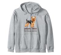 Cane Yorkshire Terrier Dove Yorkie va Caos Segue Felpa con Cappuccio